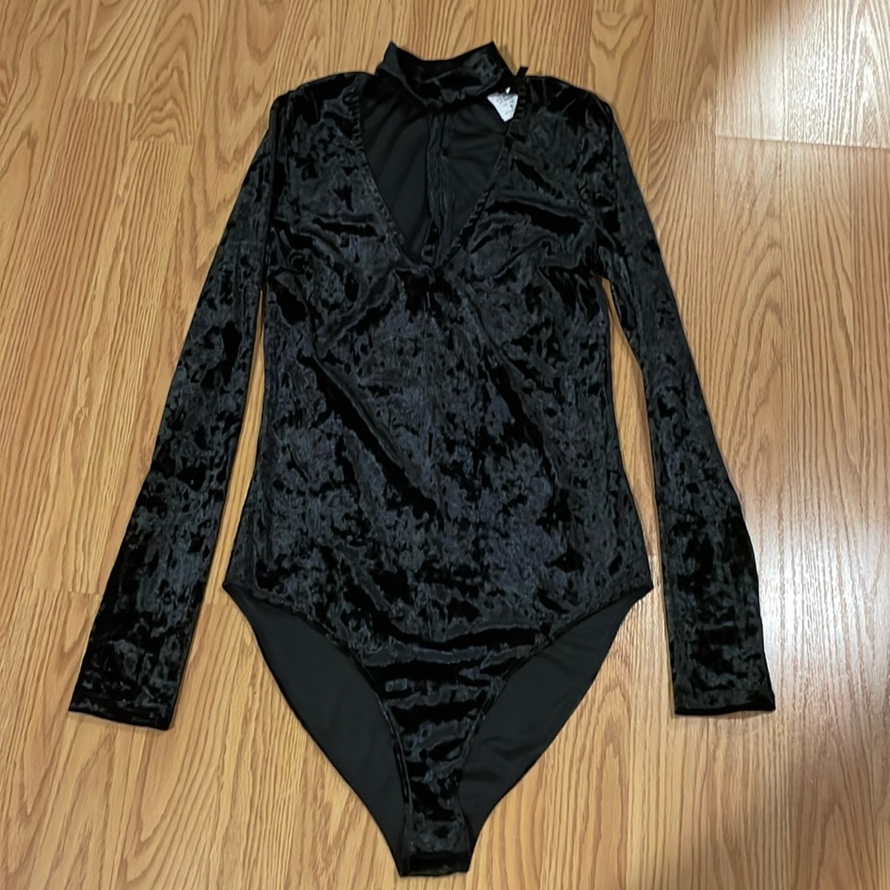 Velvet Black Bodysuit